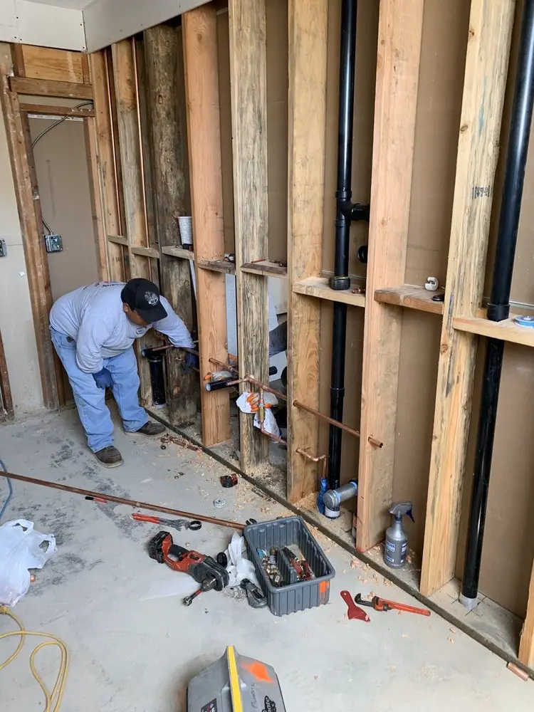 Commercial rough-in plumbing for Gas Line Repair in Green